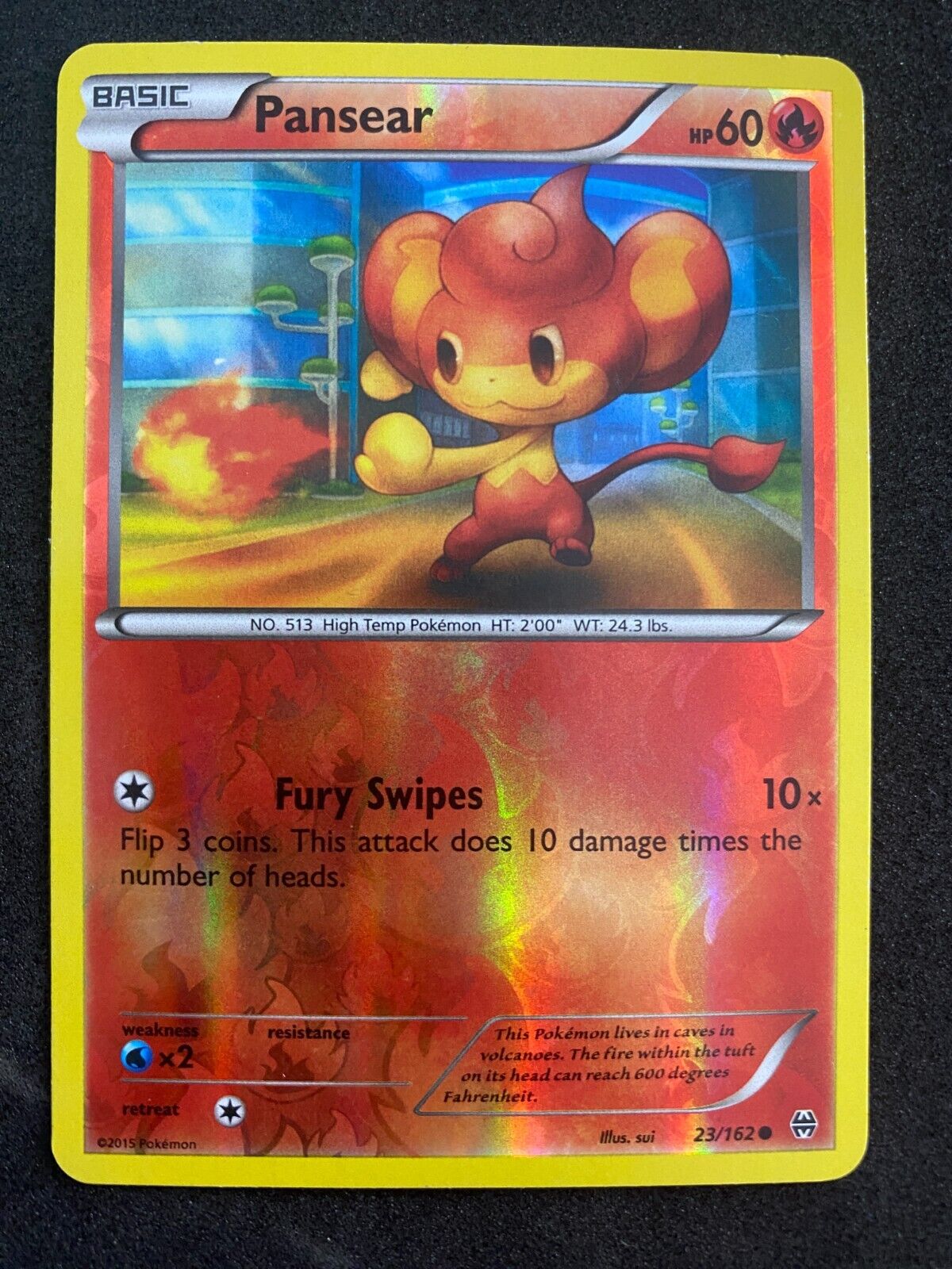 Pokemon Pansear 23/162 BREAKthrough Reverse Holo MP-LP