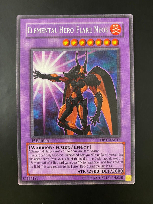 Yugioh Elemental Hero Flare Neos DP03-EN013 Rare 1st Edition NM