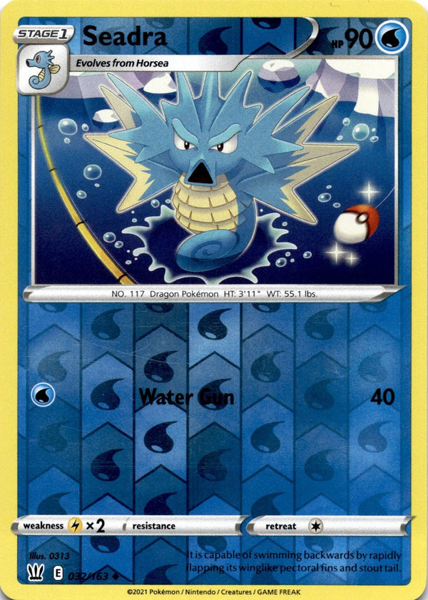 Pokemon Seadra 032/163 Battle Styles Reverse Holo VLP/NM