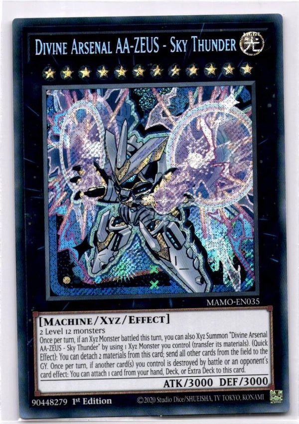 Yugioh Divine Arsenal AA-ZEUS - Sky Thunder MAMO-EN035 Secret Rare 1st Ed NM