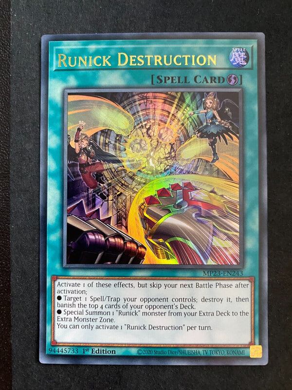 Yugioh Runick Destruction MP23-EN243 Ultra Rare 1st Edition NM