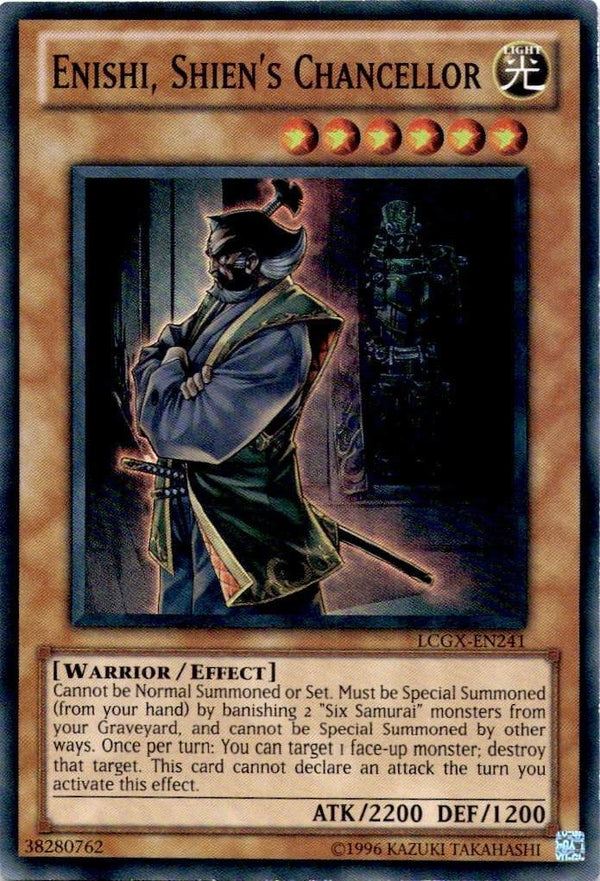 Yugioh Enishi, Shien's Chancellor LCGX-EN241 Super Rare Unlimited Edition NM