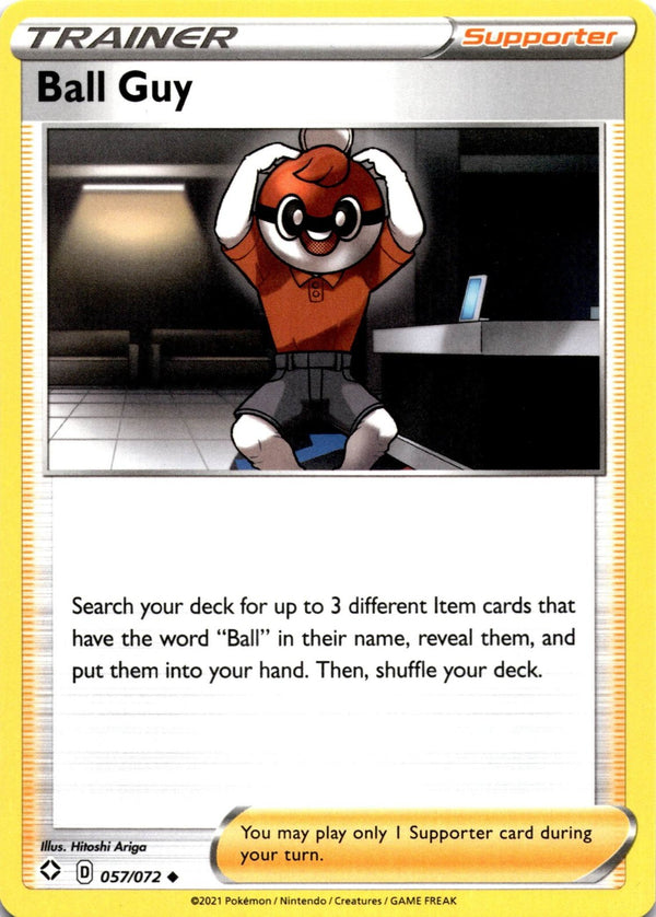 Pokemon Ball Guy 057/072 Shining Fates Non Holo NM