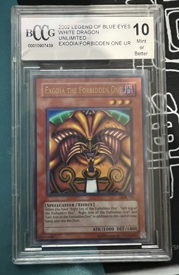 Yugioh Exodia the Forbidden One LOB-124 Ultra Rare BCCG 10 Read Descript PSA