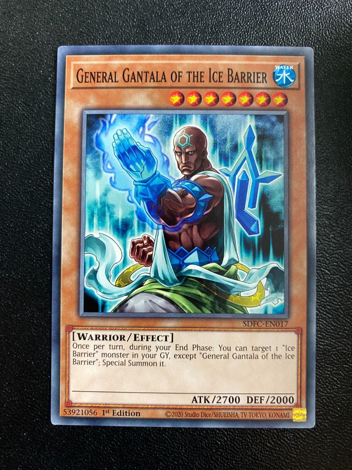 Yugioh General Gantala of the Ice Barrier SDFC-EN017 Common 1st Edition NM