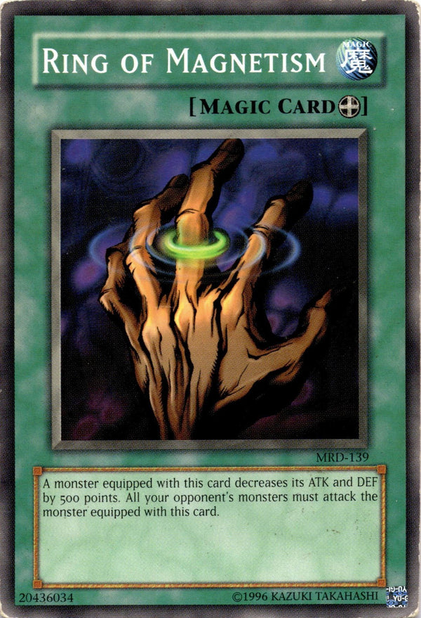 Yugioh Ring of Magnetism MRD-139 Common Unlimited Edition HP