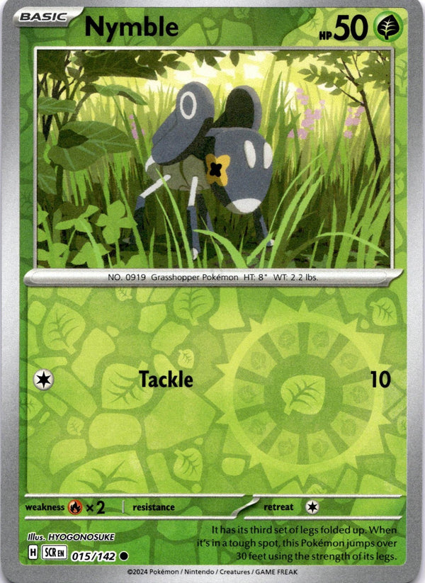 Pokemon Nymble 015/142 Stellar Crown Reverse Holo NM