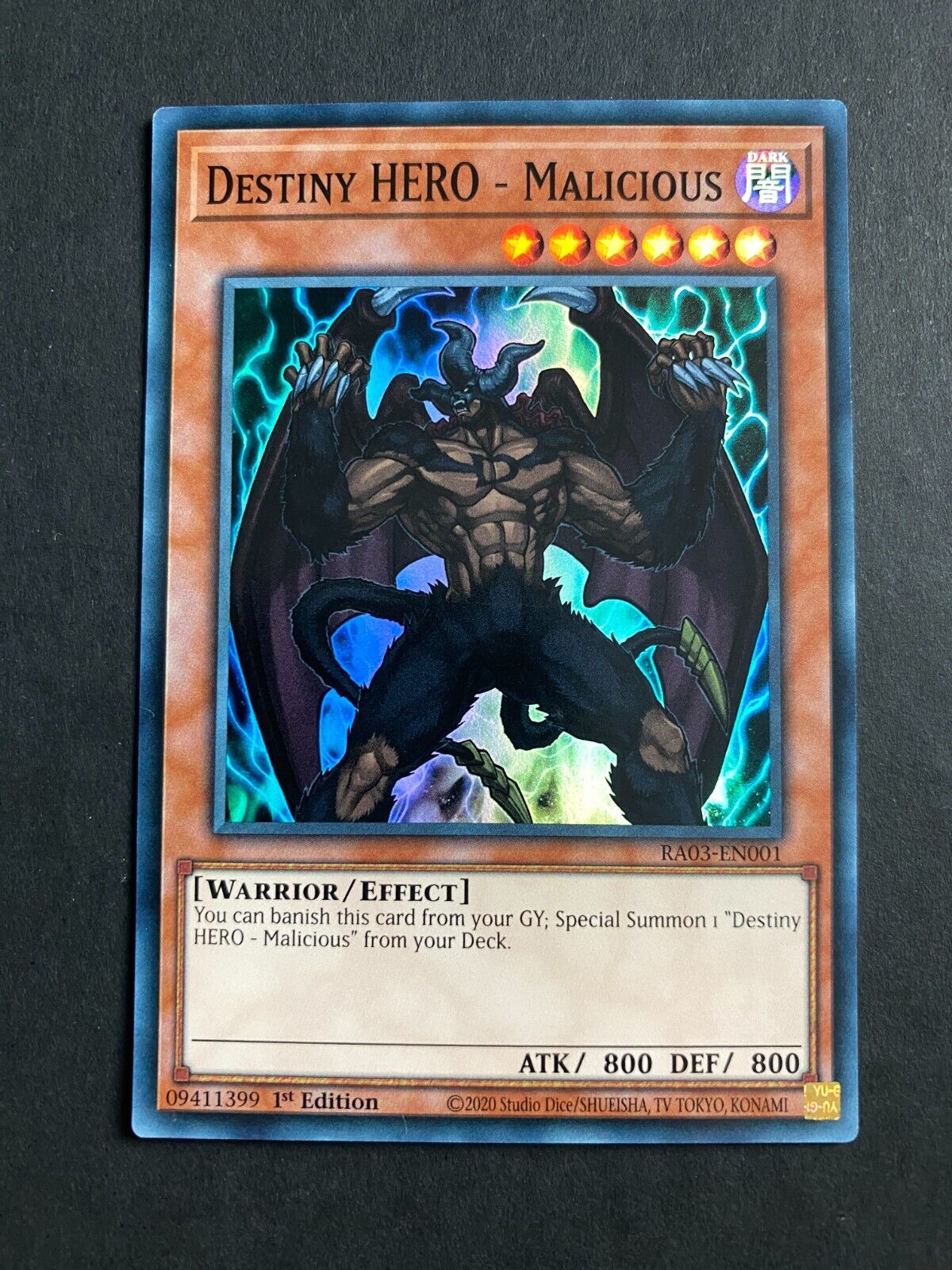 Yugioh Destiny HERO - Malicious RA03-EN001 Super Rare 1st Edition NM