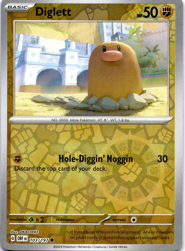 Pokemon Diglett 103/197 Paldea Evolved Reverse Holo NM