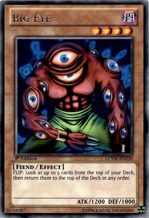 Yugioh Big Eye LCYW-EN230 Rare 1st Edition NM