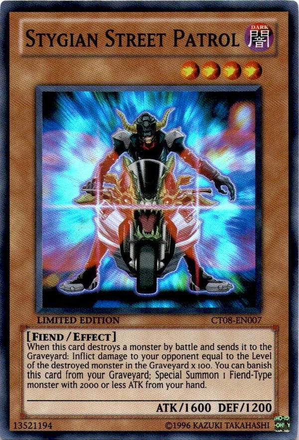 Yugioh Stygian Street Patrol CT08-EN007 Super Rare Limited Edition VLP/NM