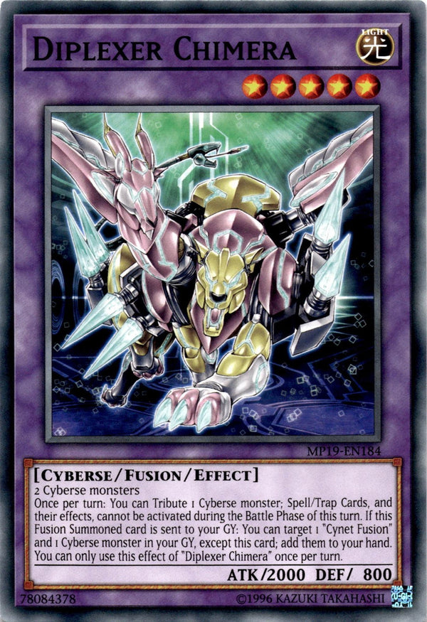 Yugioh Diplexer Chimera MP19-EN184 Common 1st Edition NM