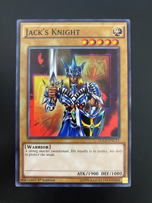 Yugioh Jack's Knight YGLD-ENC13 Common 1st Edition NM/MINT