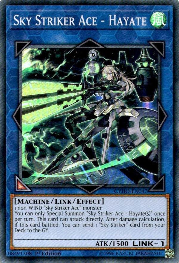 Yugioh Sky Striker Ace - Hayate CYHO-EN047 Super Rare 1st Edition VLP/NM