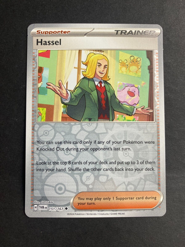 Pokemon Hassel 151/167 Twilight Masquerade Reverse Holo NM