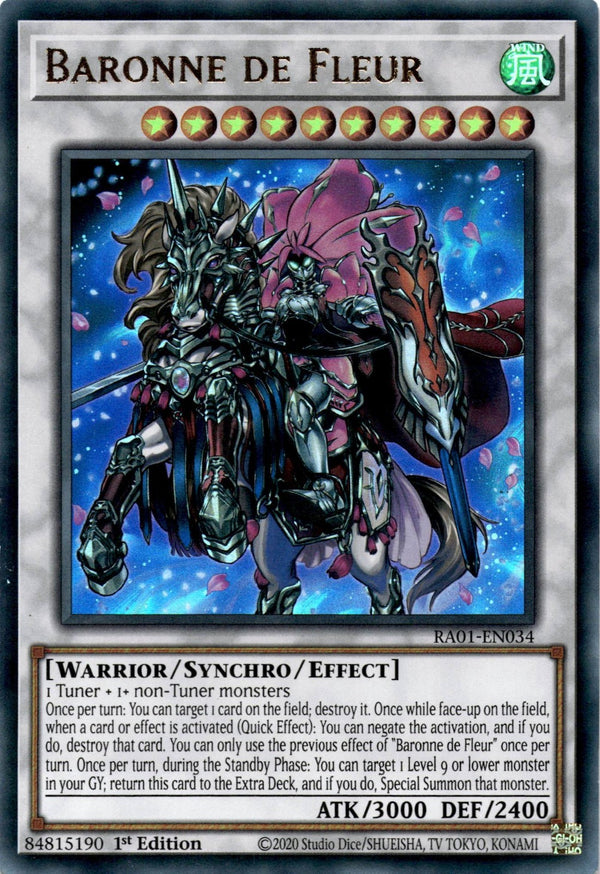 Yugioh Baronne de Fleur RA01-EN034 Ultra Rare 1st Edition NM