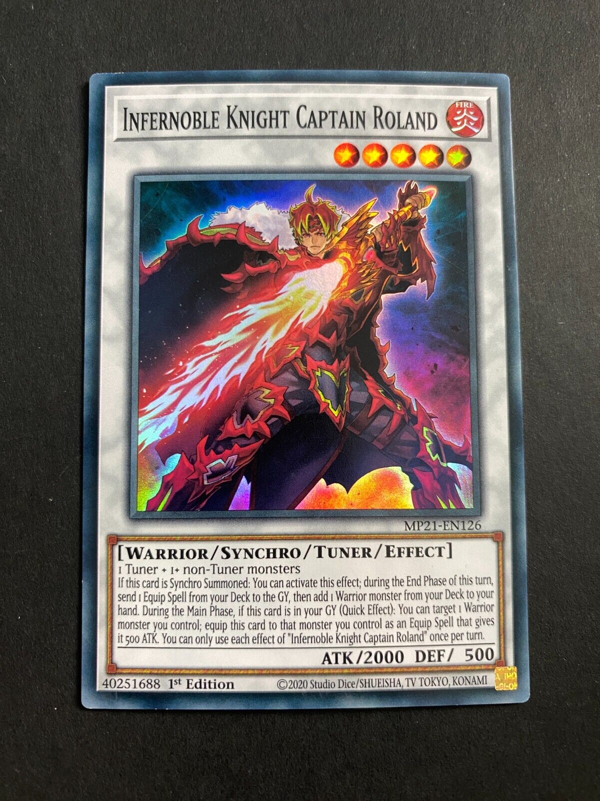 Yugioh Infernoble Knight Captain Roland MP21-EN126 Super Rare 1st Edition NM