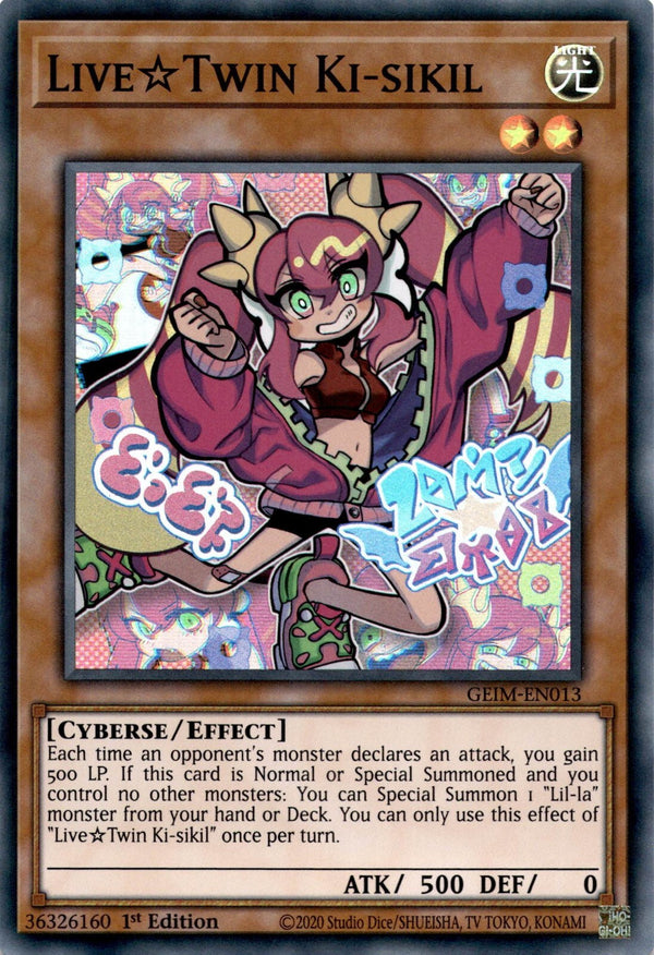 Yugioh Live☆Twin Ki-sikil GEIM-EN013 Super Rare 1st Edition NM