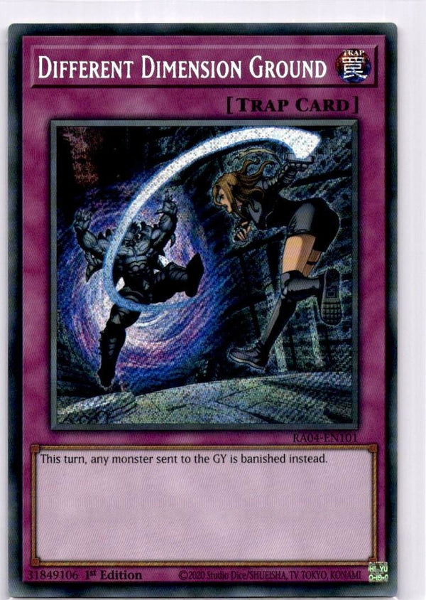 Yugioh Different Dimension Ground RA04-EN101 Secret Rare 1st Edition NM