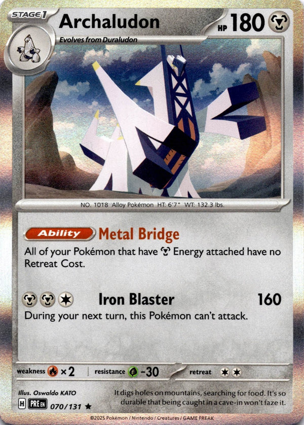 Pokemon Archaludon 070/131 Prismatic Evolutions Holo NM