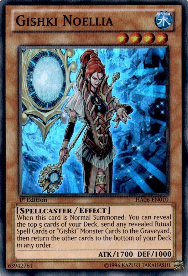 Yugioh Gishki Noellia HA06-EN010 Super Rare 1st Edition LP