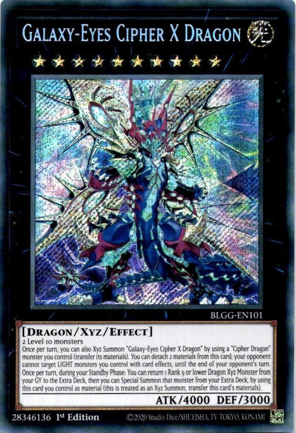 Yugioh Galaxy-Eyes Cipher X Dragon BLGG-EN101 Secret Rare 1st Edition NM