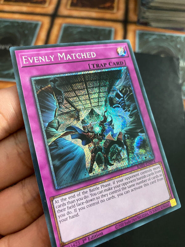 Yugioh Evenly Matched RA01-EN074 Platinum Secret Rare 1st Edition NM