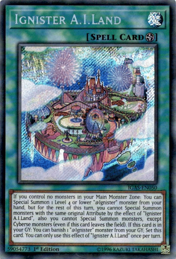 Yugioh Ignister A.I.Land IGAS-EN050 Secret Rare 1st Edition LP