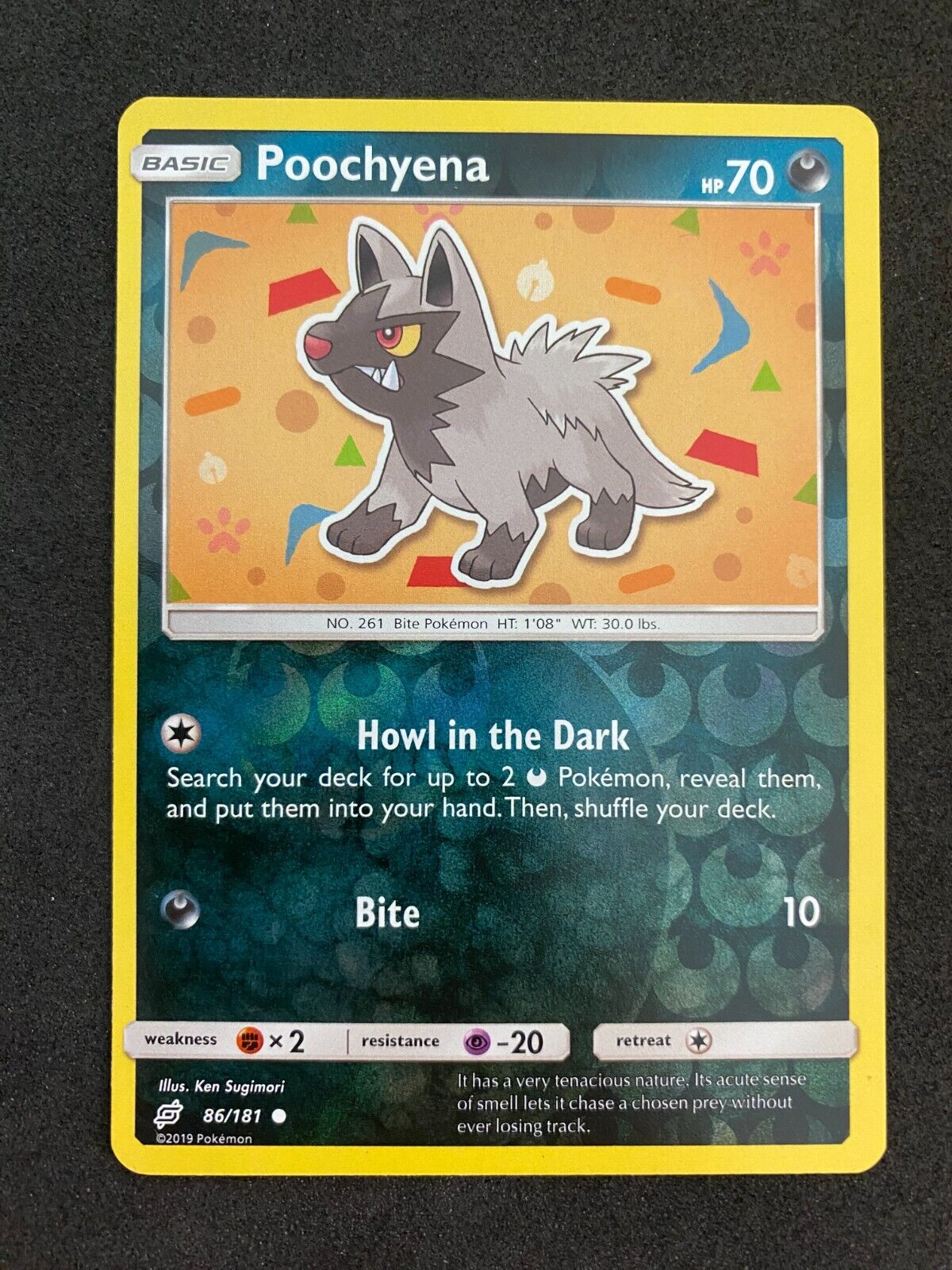 Pokemon Poochyena 86/181 Team Up Reverse Holo NM