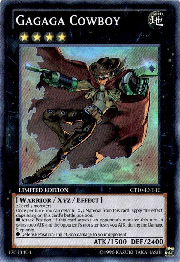 Yugioh Gagaga Cowboy CT10-EN010 Super Rare Limited Edition MP