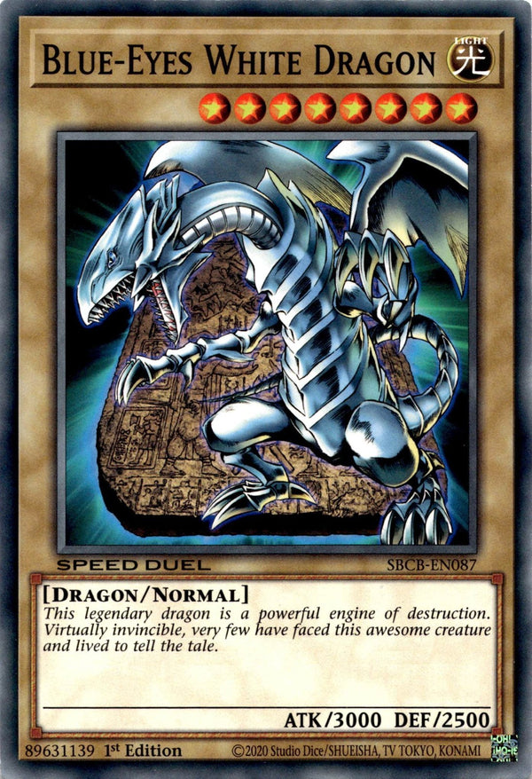 Yugioh Blue-Eyes White Dragon SBCB-EN087 Speed Duel Common 1st Edition VLP/NM