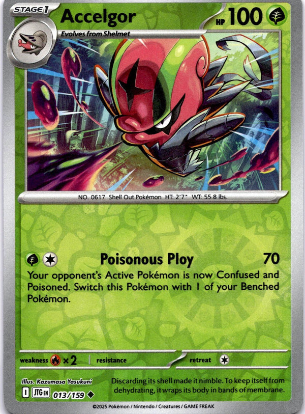 Pokemon Accelgor 013/159 Journey Together Reverse Holo NM