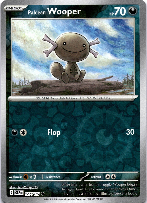 Pokemon Paldean Wooper 127/197 Paldea Evolved Reverse Holo NM