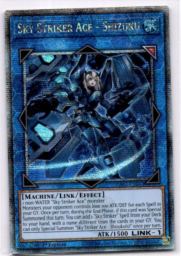 Yugioh Sky Striker Ace - Shizuku RA03-EN043 Quarter Century Rare 1st Edition NM