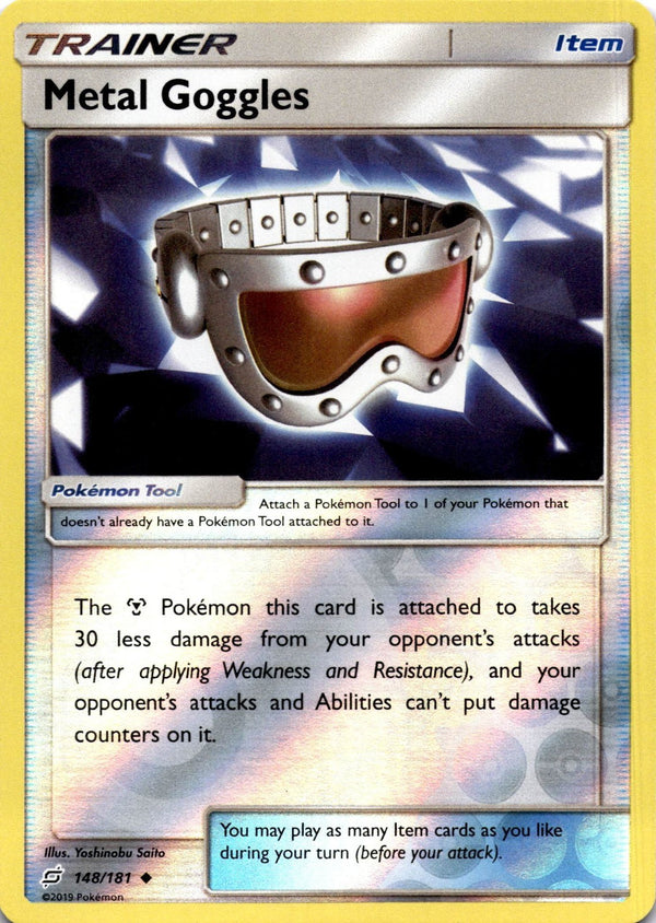 Pokemon Metal Goggles 148/181 Team Up Reverse Holo NM