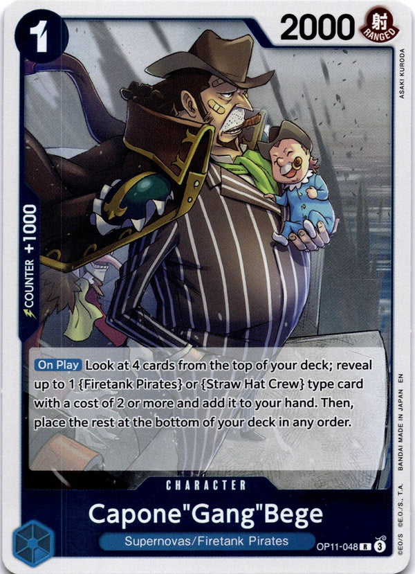 One Piece Capone Gang Bege OP11-048 A Fist of Divine Speed R NM