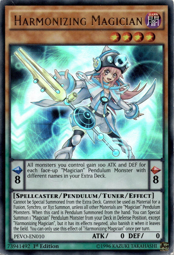 Yugioh Harmonizing Magician PEVO-EN010 Ultra Rare 1st Edition HP