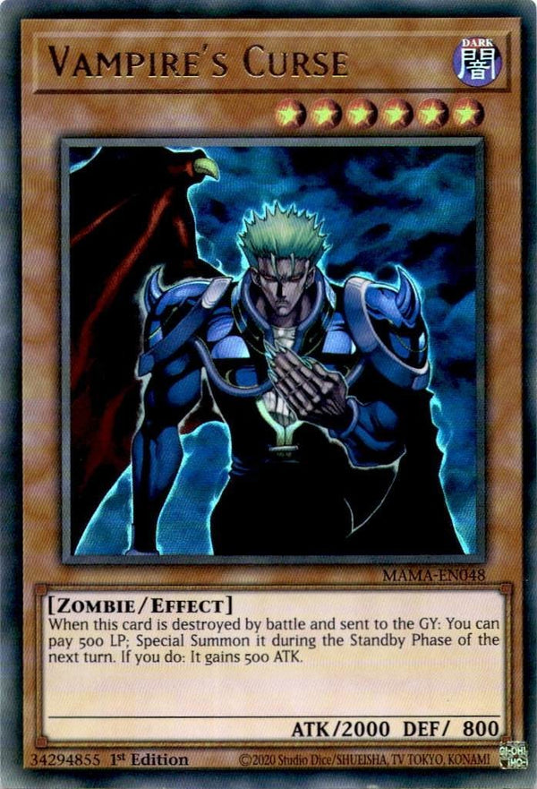 Yugioh Vampire's Curse MAMA-EN048 Ultra Rare 1st Edition VLP/NM
