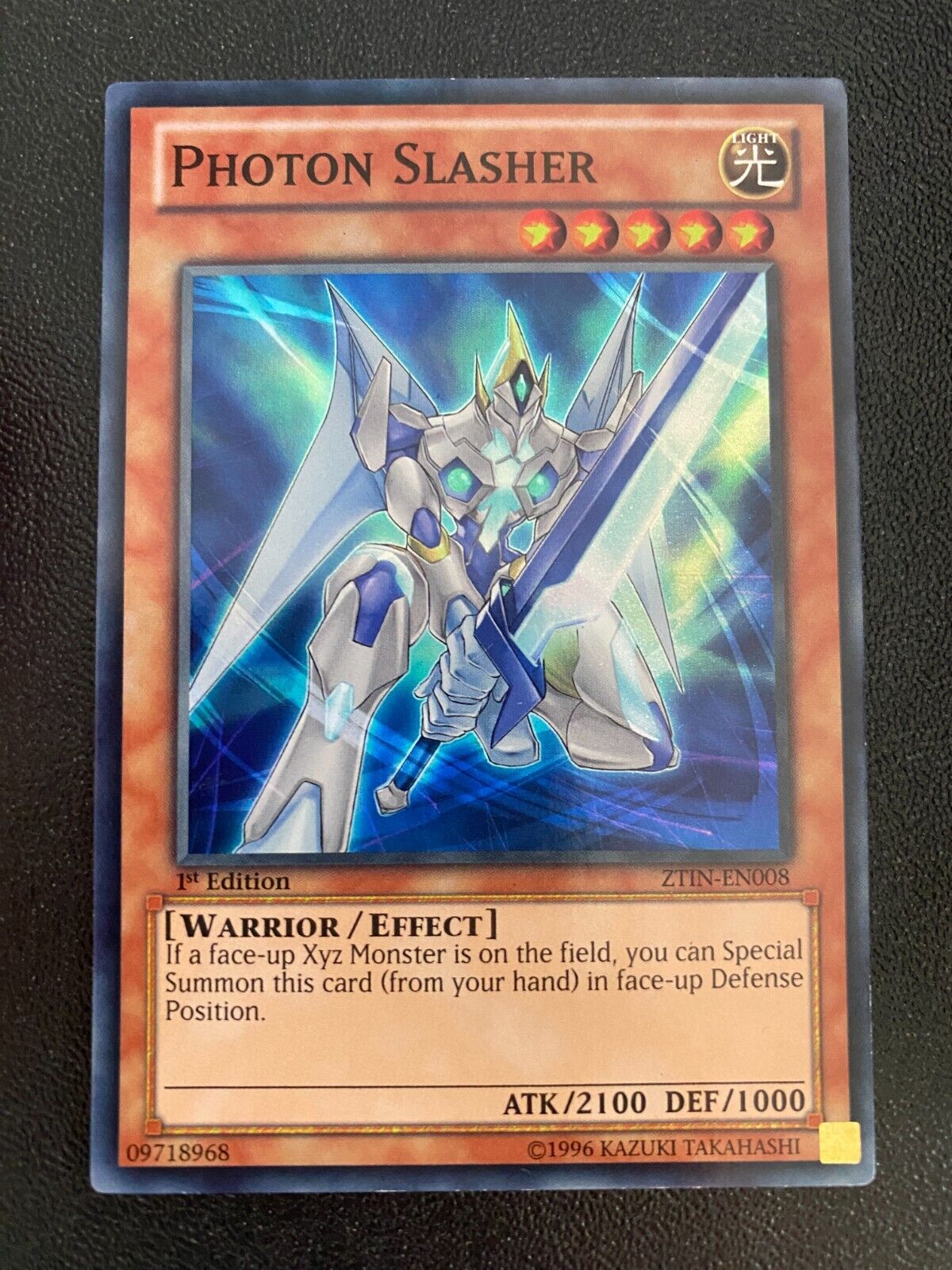 Yugioh Photon Slasher ZTIN-EN008 Super Rare 1st Edition LP