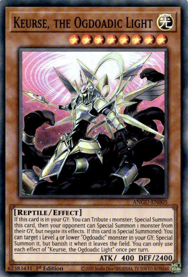 Yugioh Keurse, the Ogdoadic Light ANGU-EN005 Super Rare 1st Edition NM