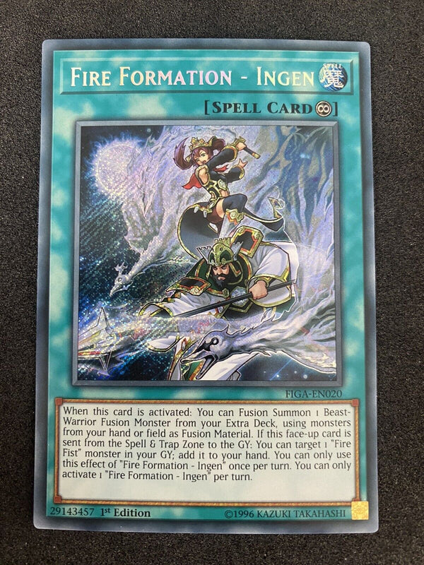 Yugioh Fire Formation - Ingen FIGA-EN020 Secret Rare 1st Edition MINT