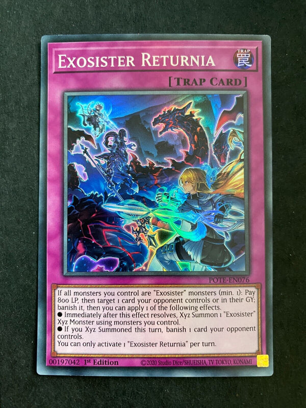 Yugioh Exosister Returnia POTE-EN076 Super Rare 1st Edition NM