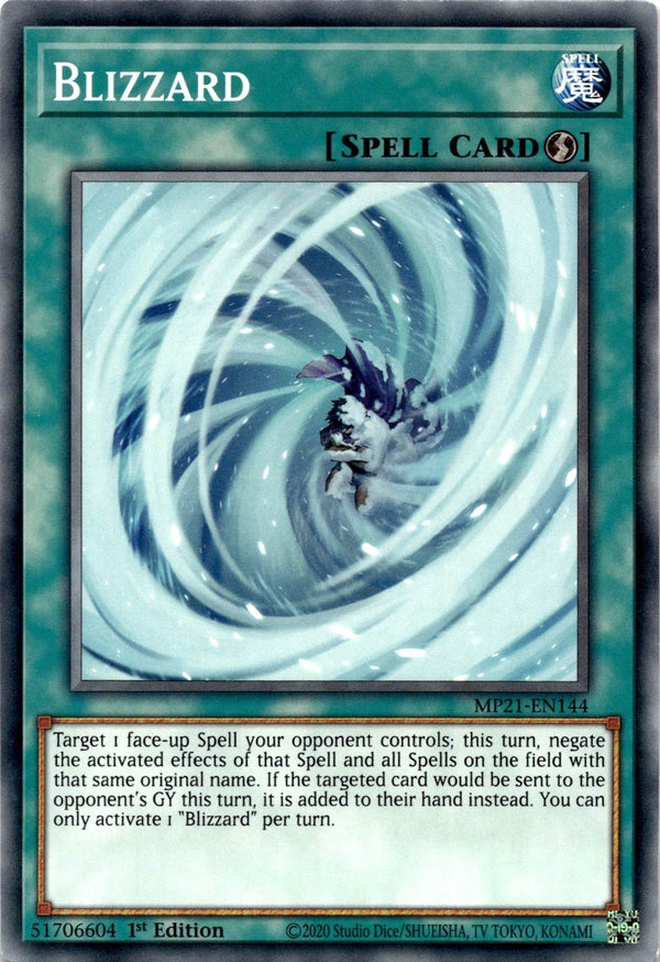 Yugioh Blizzard MP21-EN144 Common 1st Edition NM