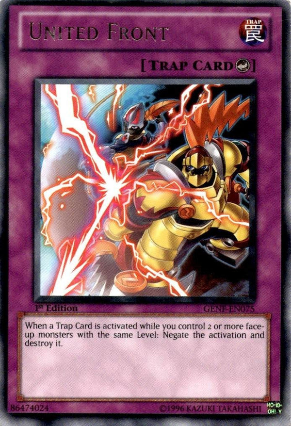 Yugioh United Front GENF-EN075 Rare 1st Edition MP