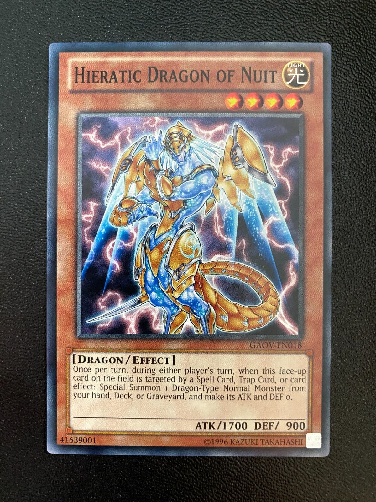 Yugioh Hieratic Dragon of Nuit GAOV-EN018 Common Unlimited Edition NM