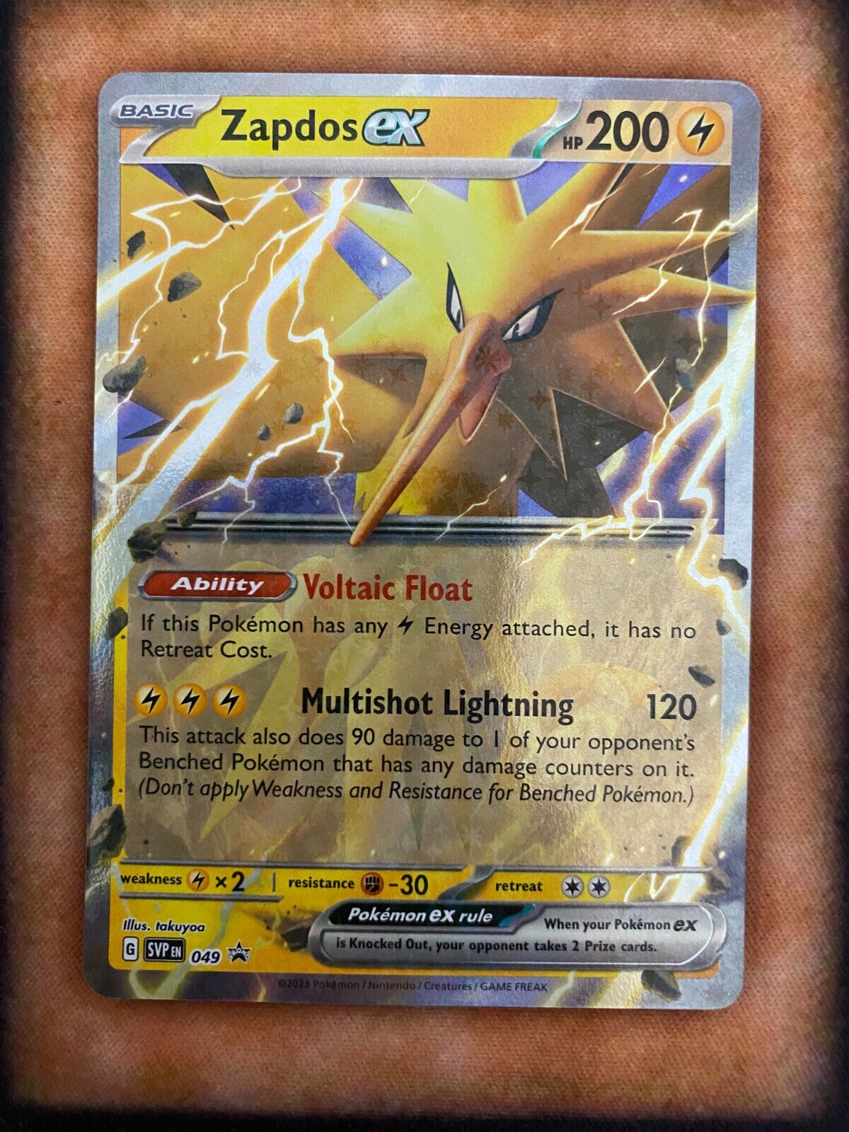 Pokemon Zapdos EX SVP049 Black Star Promos Full Art Holo NM/MINT