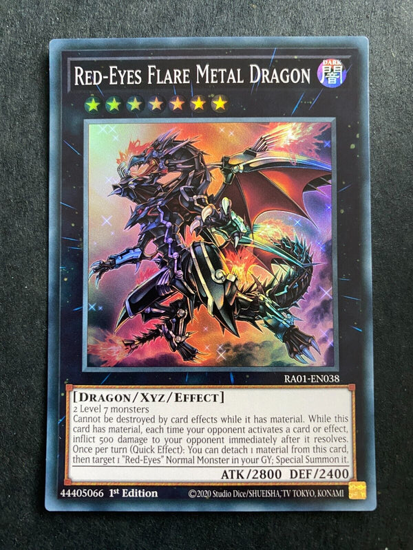 Yugioh Red-Eyes Flare Metal Dragon RA01-EN038 Super Rare 1st Edition NM