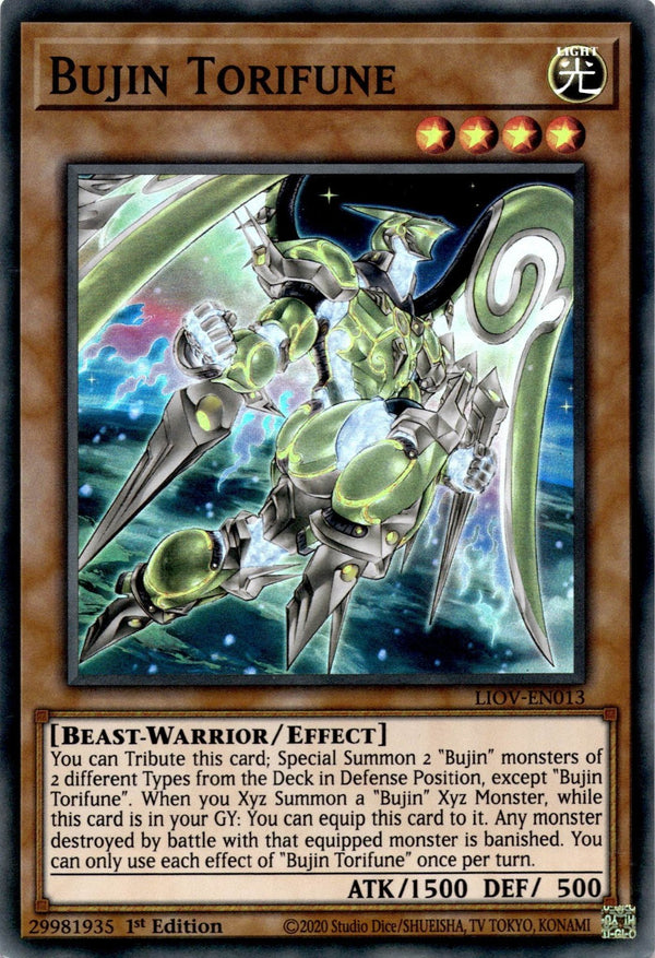 Yugioh Bujin Torifune LIOV-EN013 Super Rare 1st Edition LP