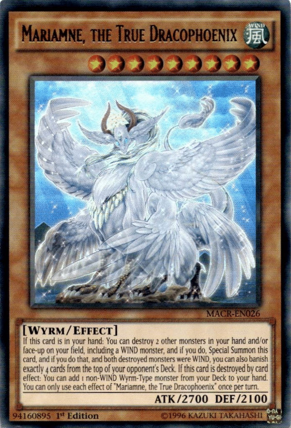 Yugioh Mariamne, the True Dracophoenix MACR-EN026 Ultra Rare 1st Edition LP