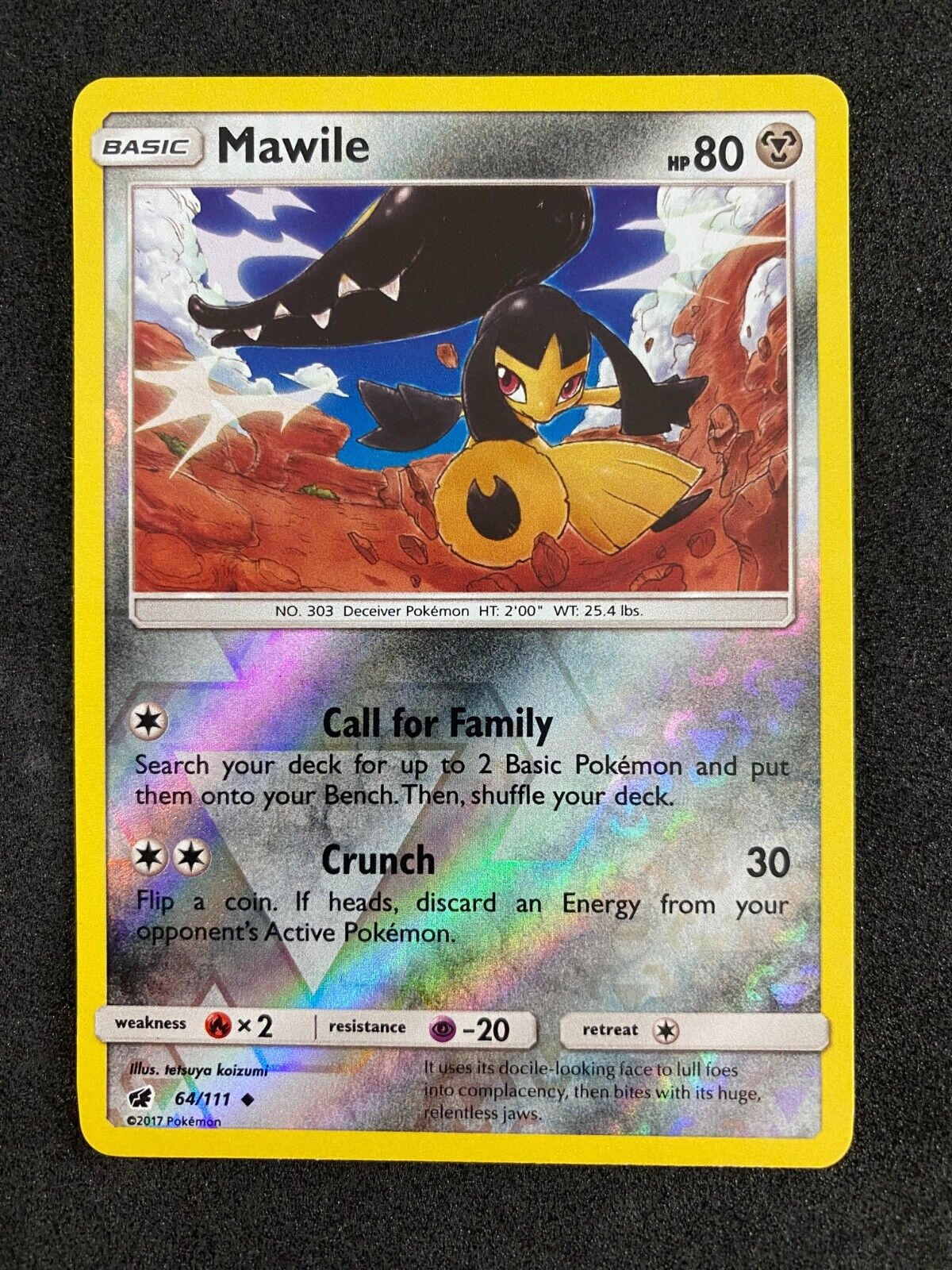 Pokemon Mawile 64/111 Crimson Invasion Reverse Holo NM-MINT